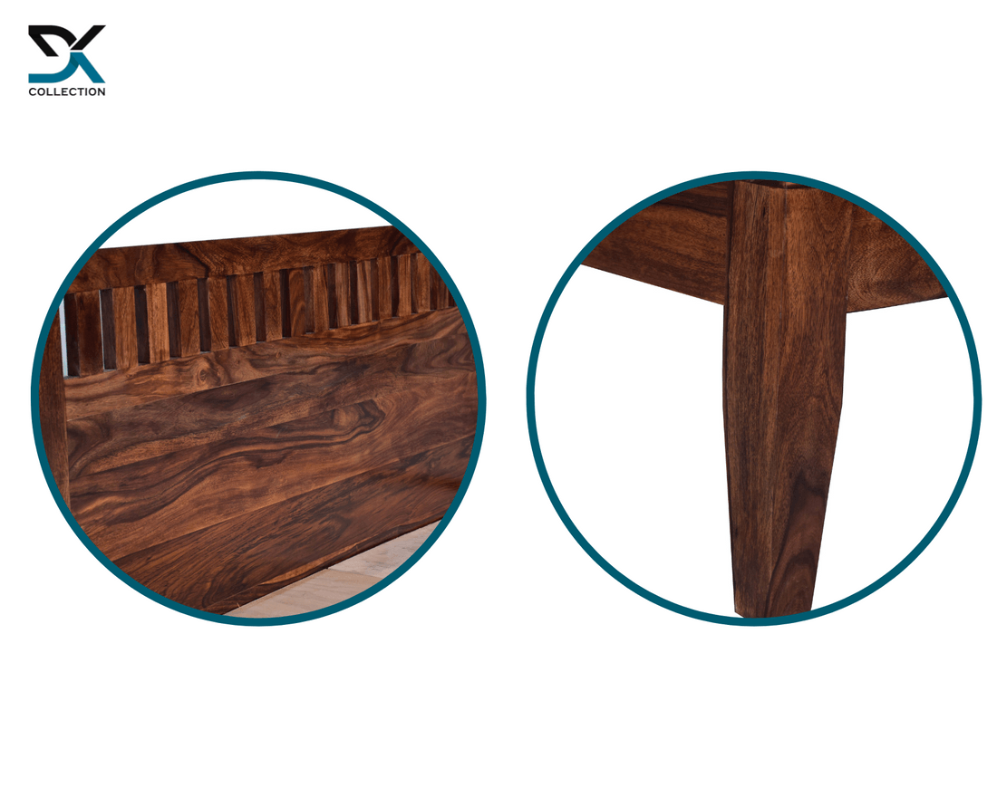 Ajanta Solid Sheesham Wood Queen Size Bed | Wooden Bed