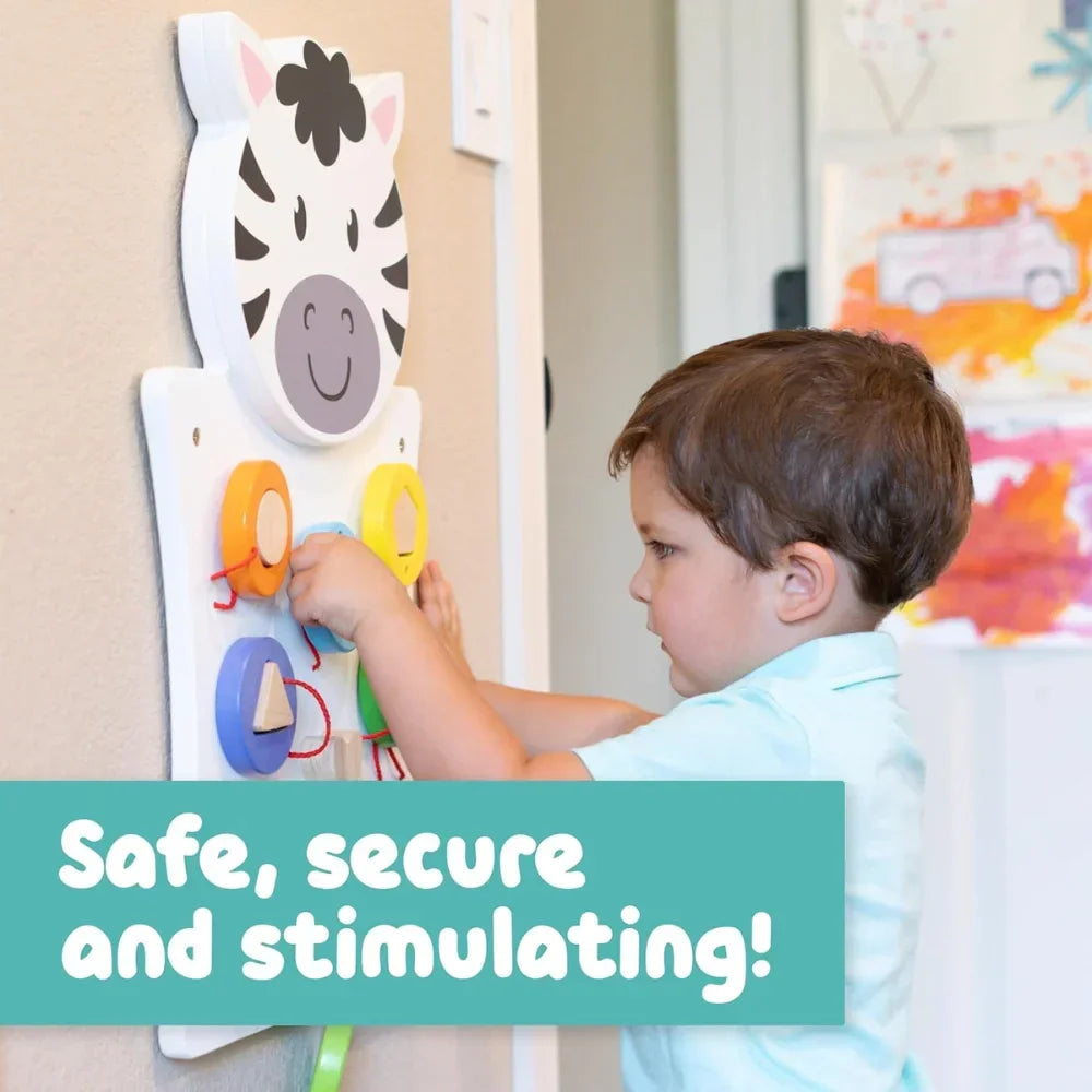 Spark & Wow Zebra Play Board and Activity Centre Wall Mounted Toy