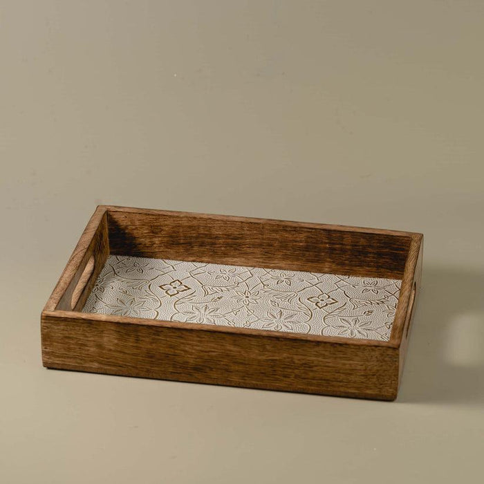 Gart Rectangular Brown Wooden Serving Tray | Kitchen Platter