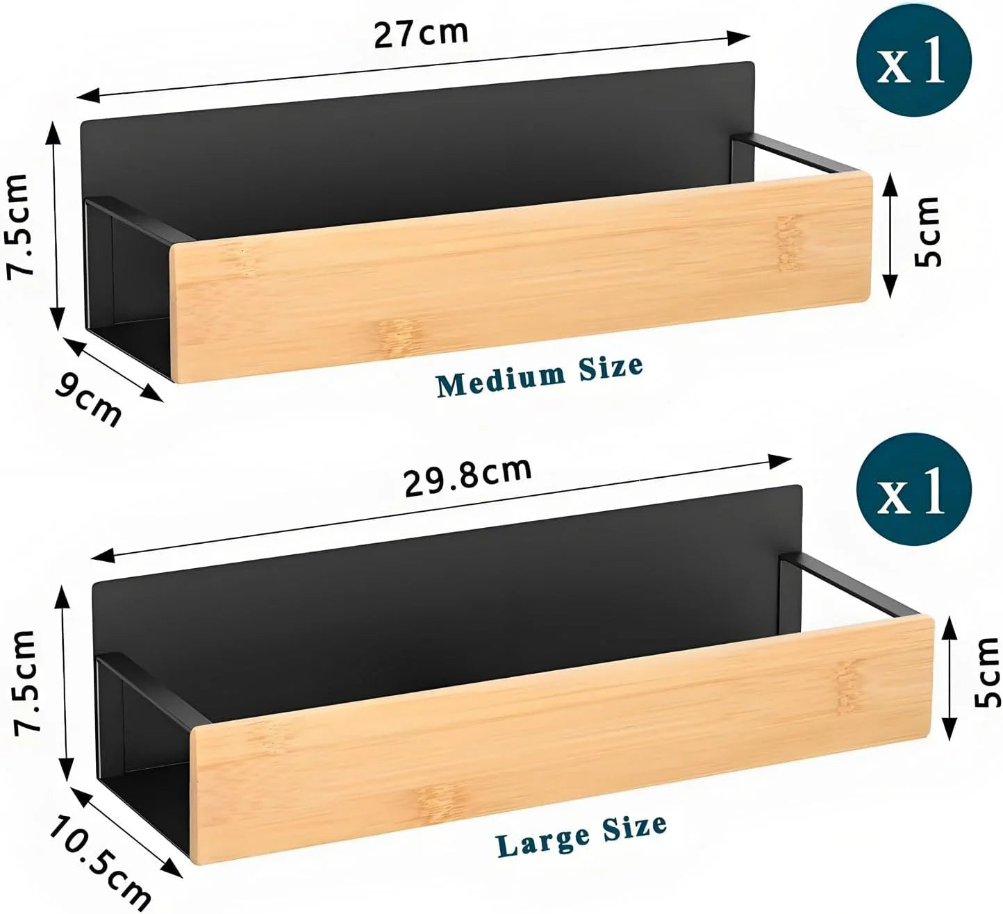 Bamboo Magnetic Rack (Set of 2)
