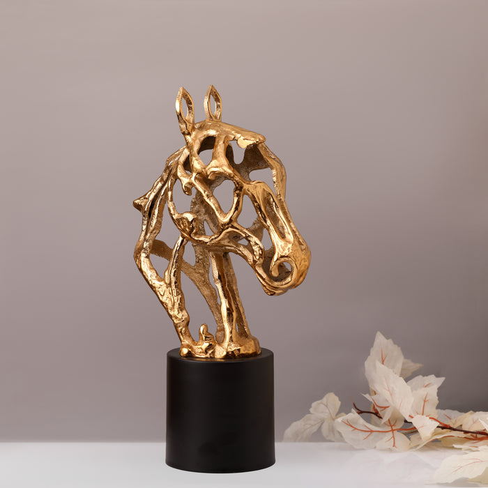 Horse Statue | Golden Horse Stallion For Home And Office Decoration