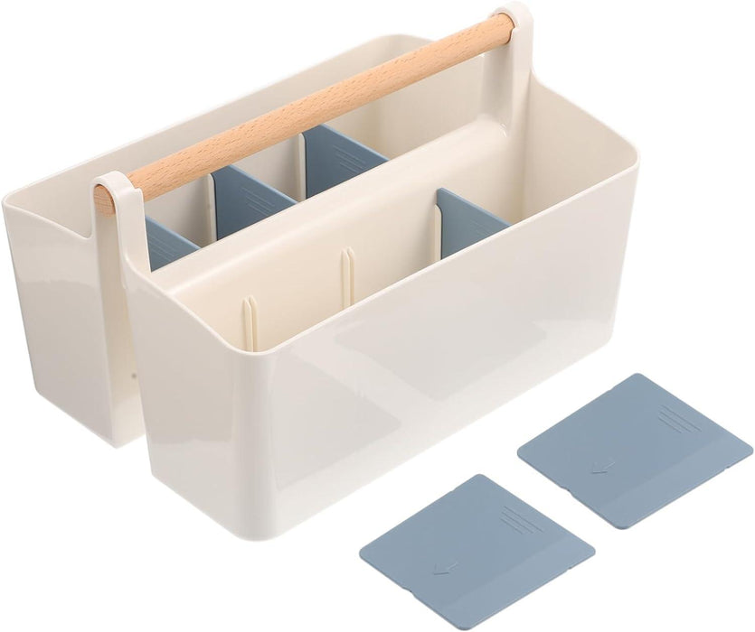 Portable Storage Caddy with Adjustable Dividers for Kitchen