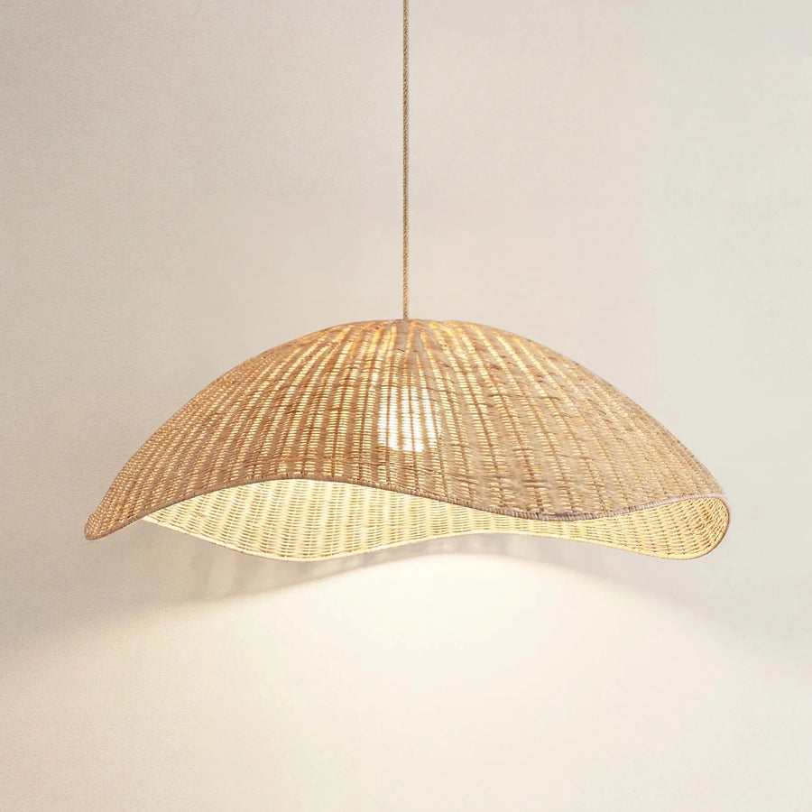 Wavy Rattan Pendant