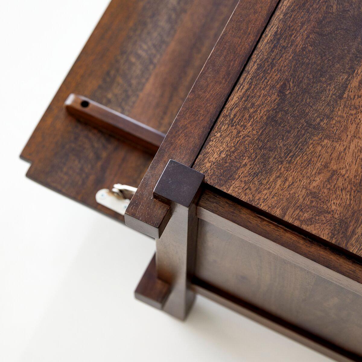 Webster Solid Mango Wood TV Unit 1 Door In Provincial Teak Finish