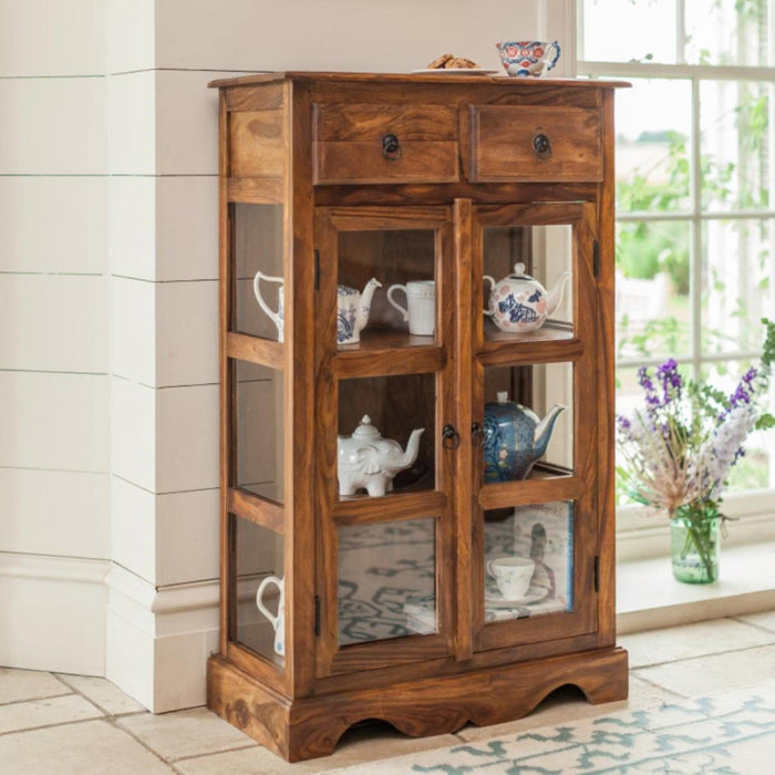 Sheesham Wood Kitchen Crockery Cabinet — IKIRU