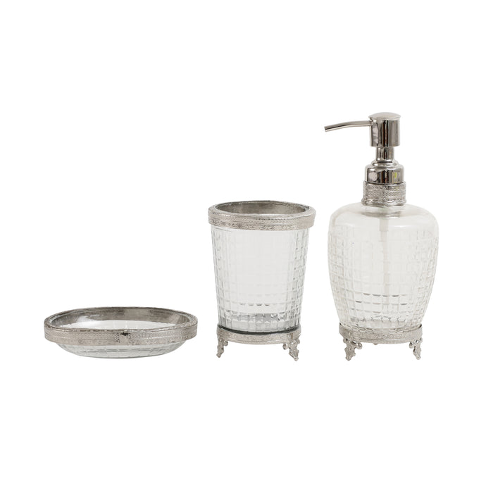 Alvario Crystal Cut Bathroom Set