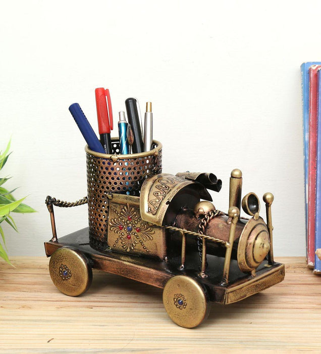 Engine Pen Stand & Antique Desk Organizer | Stationery Holder