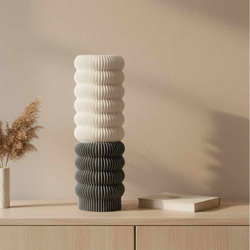 Kasane Mini Table Lamp | 3D Printed LED Lamp for Modern Home Decor