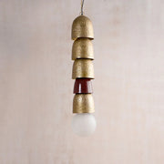 Totem Burgundy Embossed Hanging Lamp