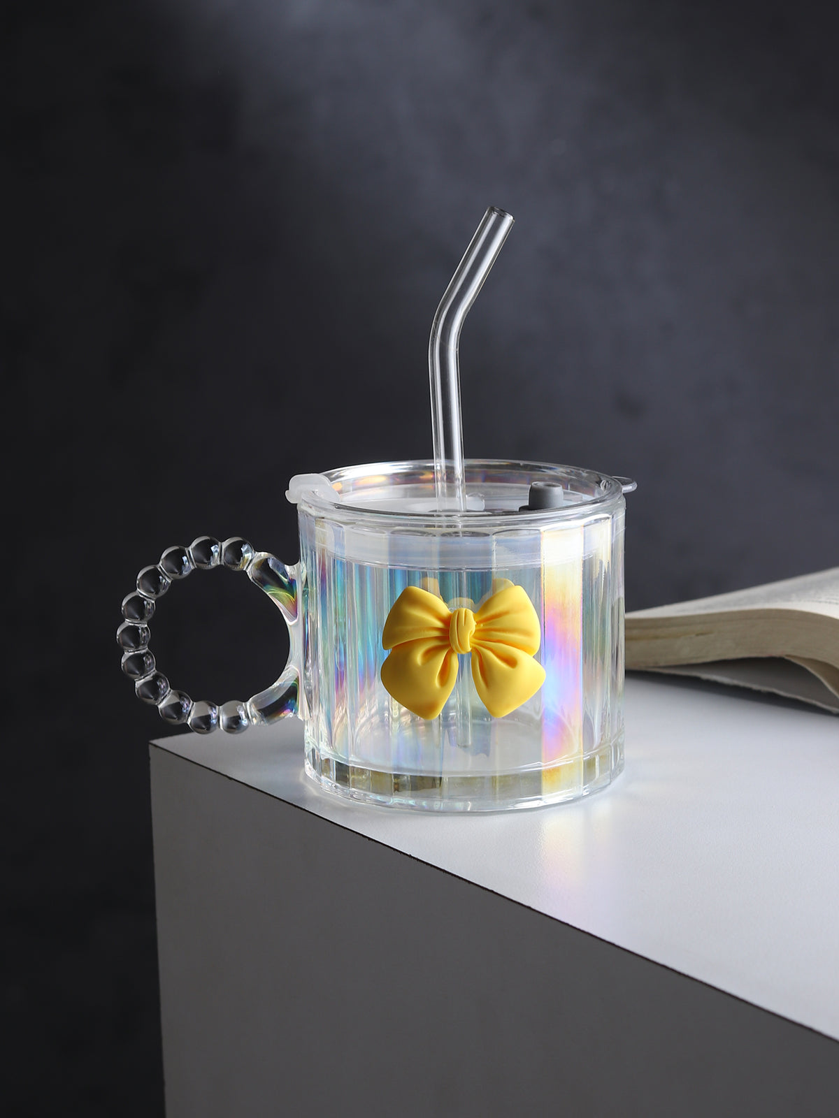 Colette Glass Tumbler Bow