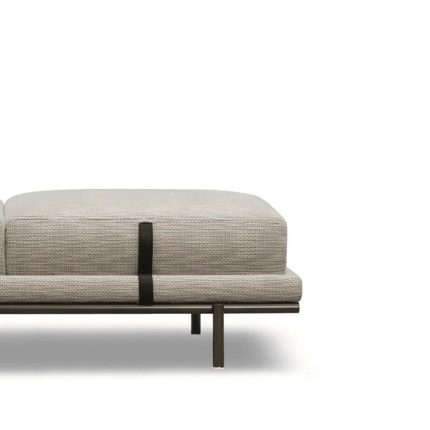 Modrix Metal And Fabric Upholstery Bench