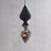 Bella Black Repoussed Hanging Lamp