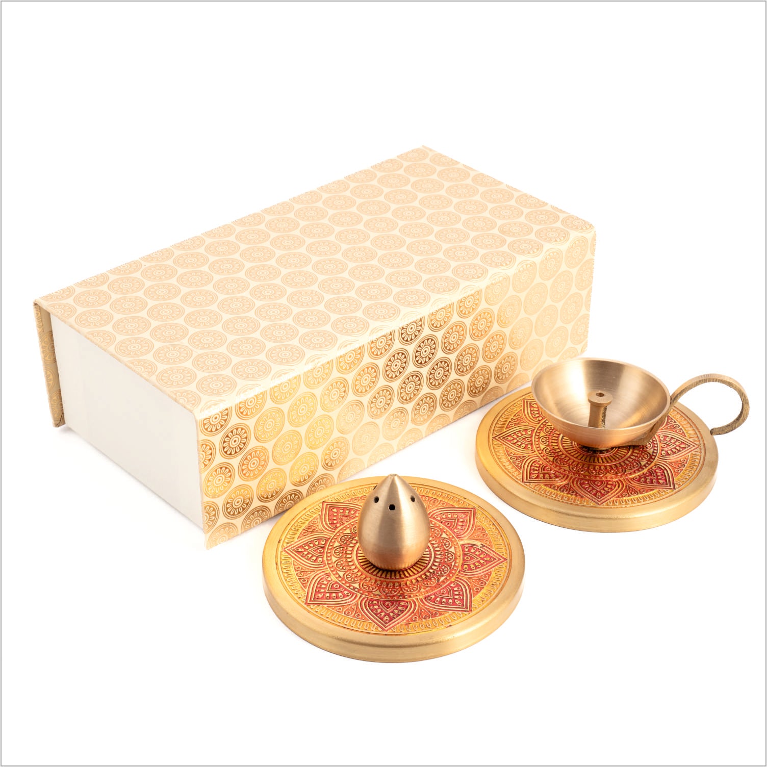 Gift Box : Puri Diya + Incense Holder