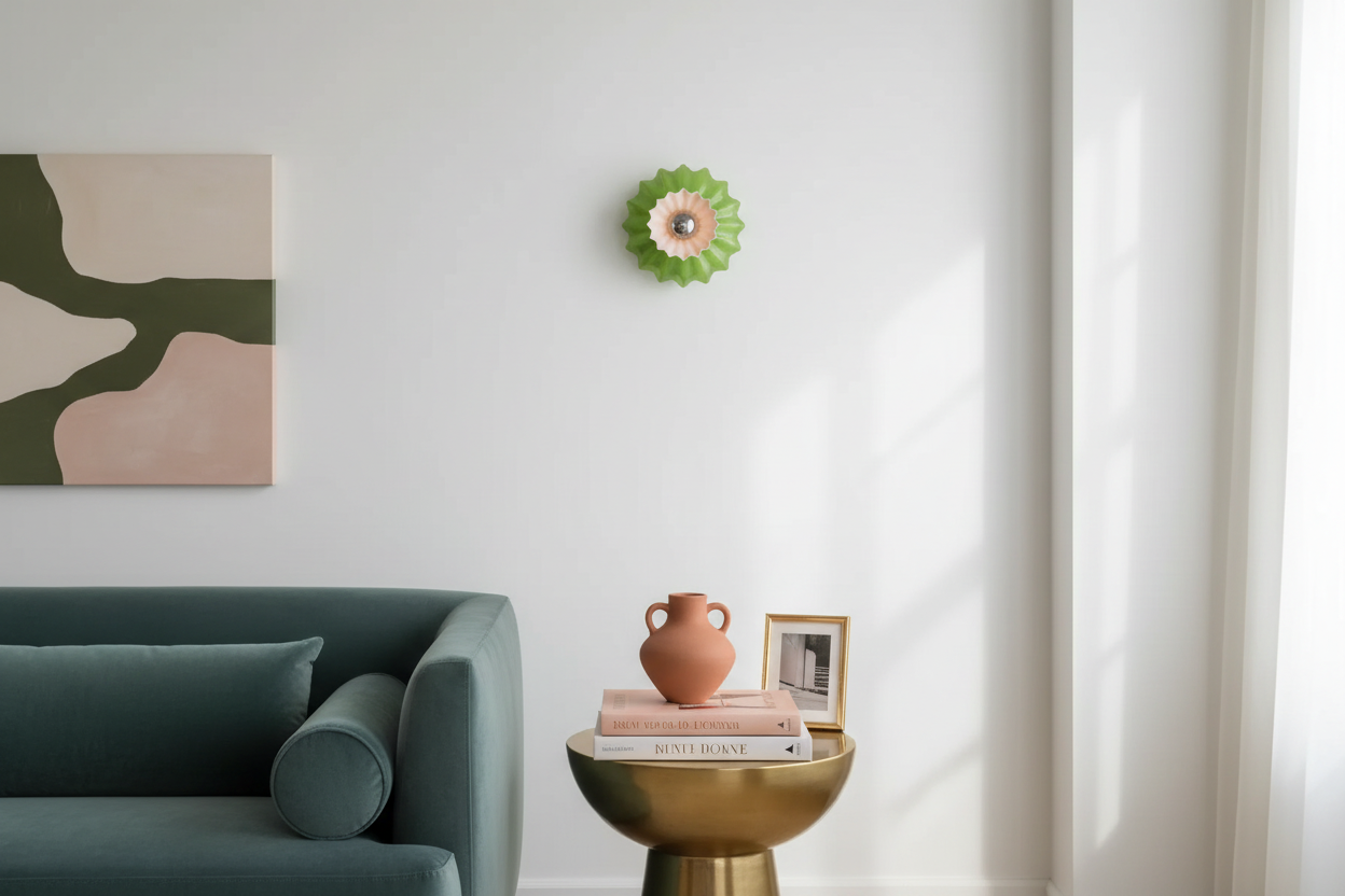 Helios 3D Printed Wall Sconce Light | Designer Ripple Wall Lamp with LED Glow