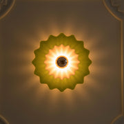 Helios 3D Printed Wall Sconce Light | Designer Ripple Wall Lamp with LED Glow