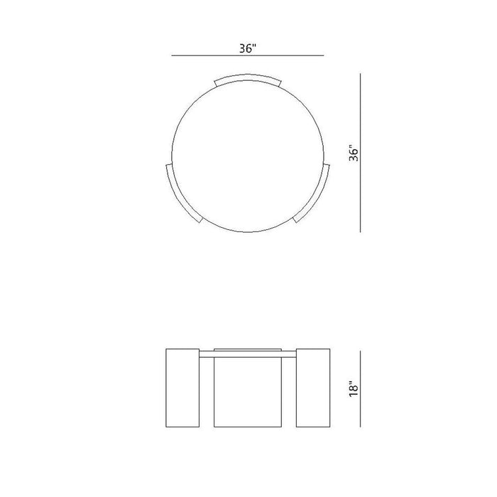 Set of Two - Coffee Table With Curved Legs