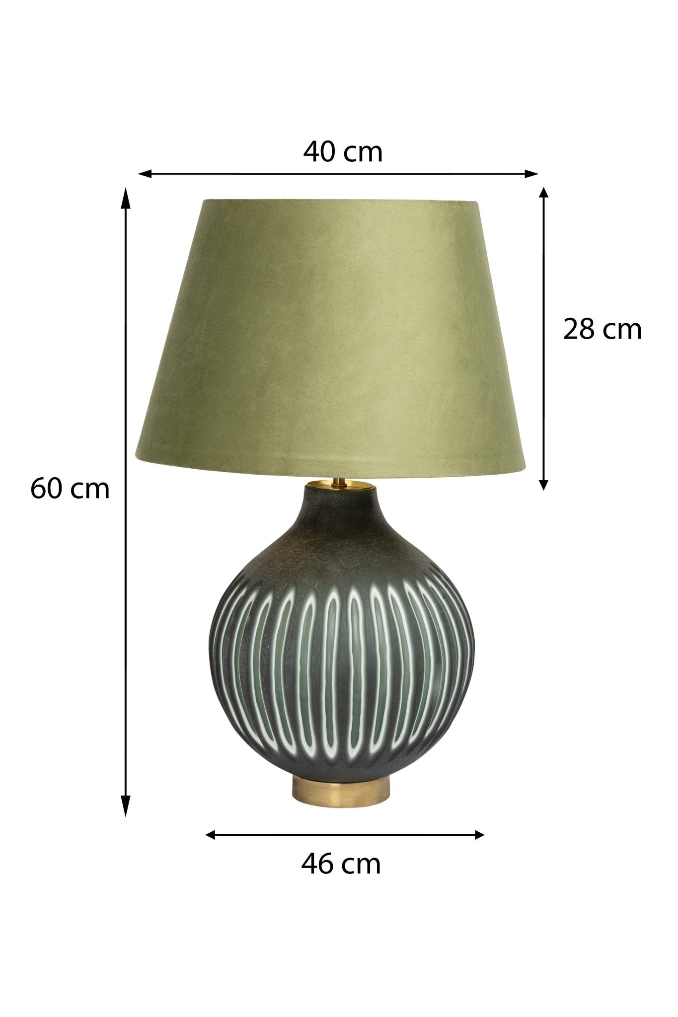 Green and Black Table Lamp
