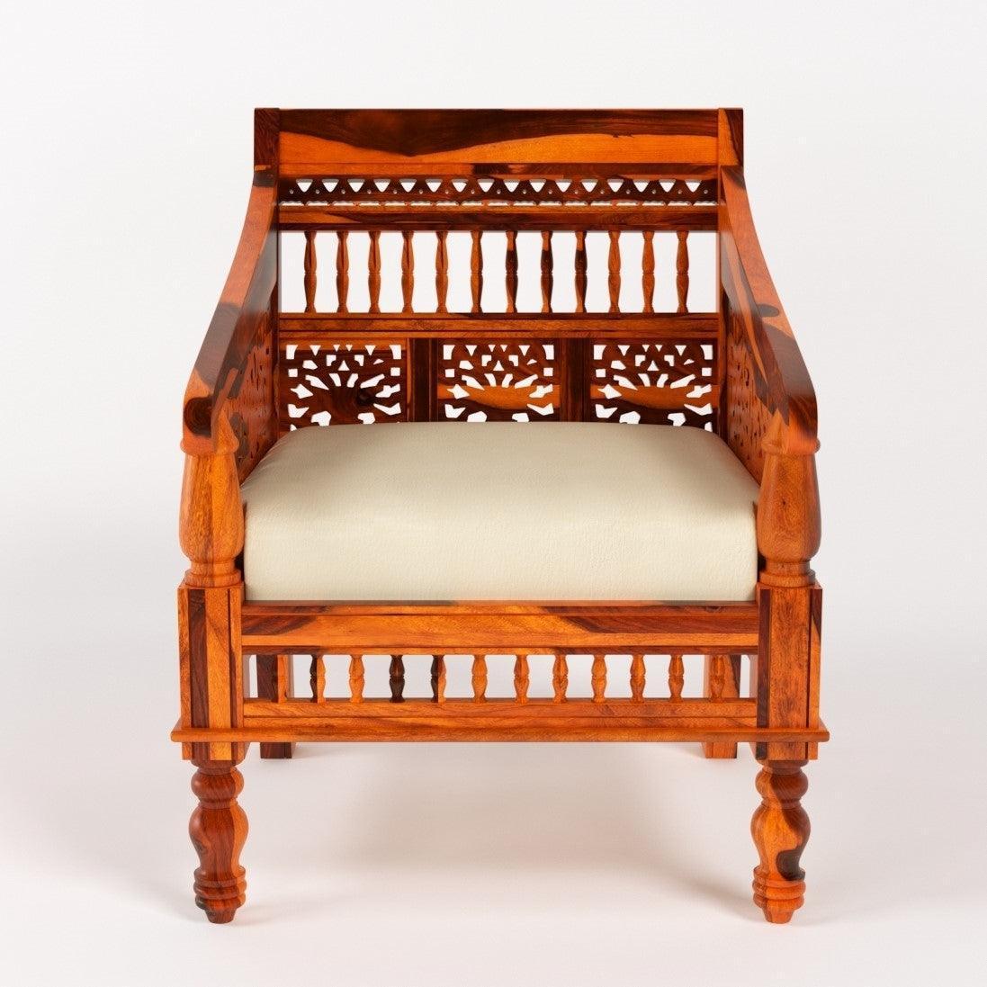 Rinika Sofa for Living Room | Stylish Sheesham Wood Sofa for Home | Modern Comfortable Sofa