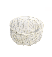 Gold-Plated Metal Round Wire Basket Set – Multi-Purpose Decorative Fruit Bowl and Table Organizer (Pack of 2)