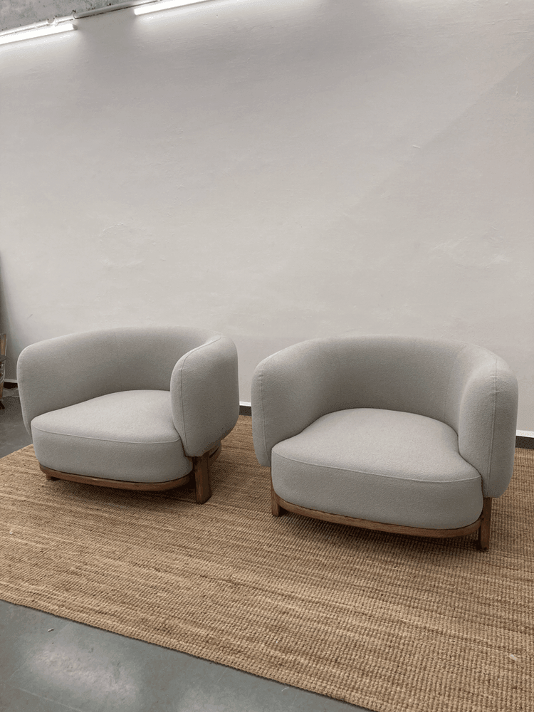 Bete Armchair | Fabric Upholstery, Solid Ash Wood