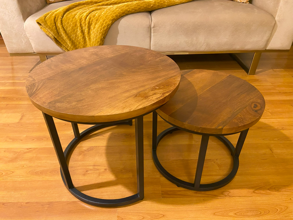 Wooden Set of 2 Nesting Tables