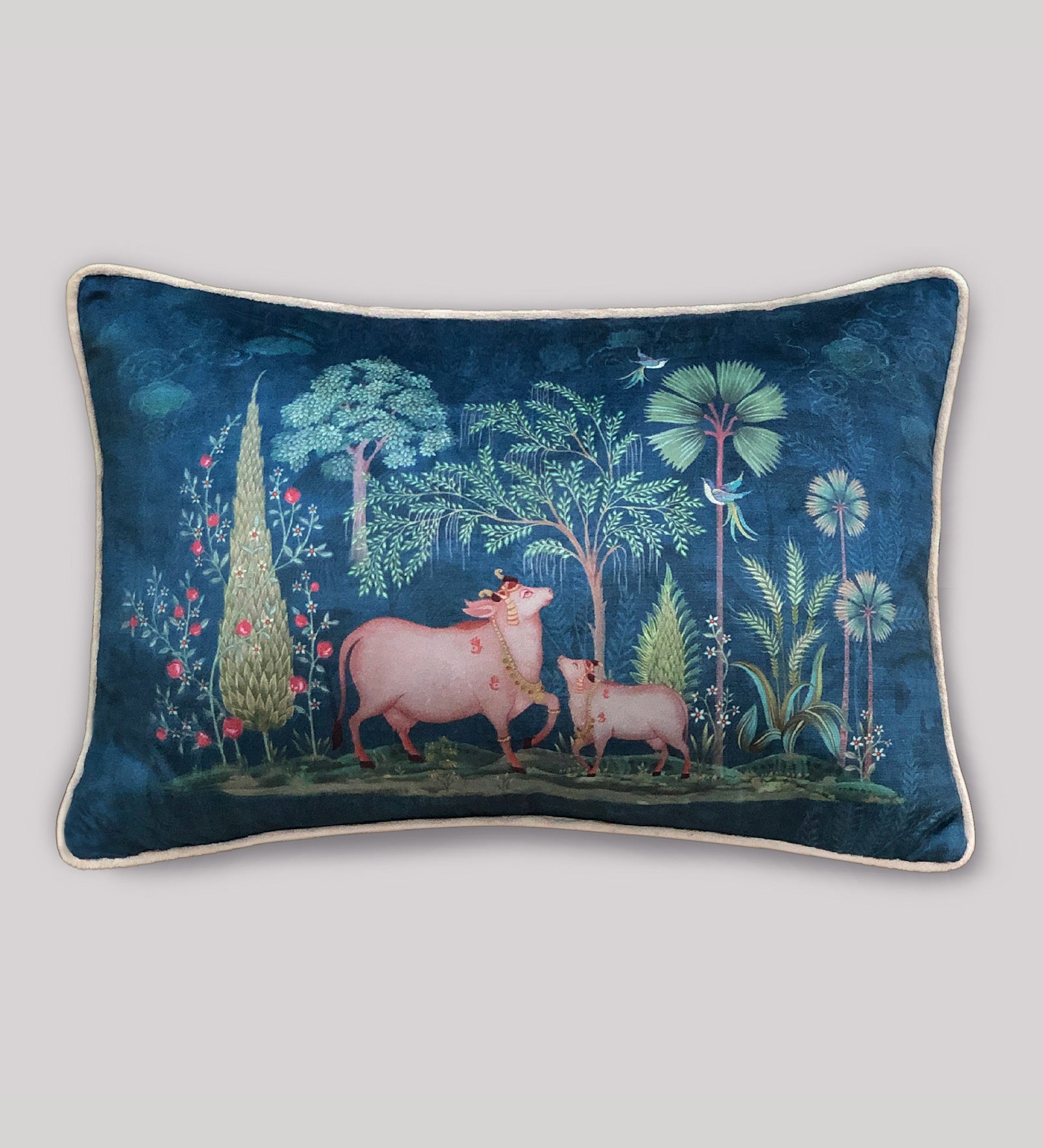Preetier Pichwai Slim Cushion Cover – Pillow Sham, 12 x 18
