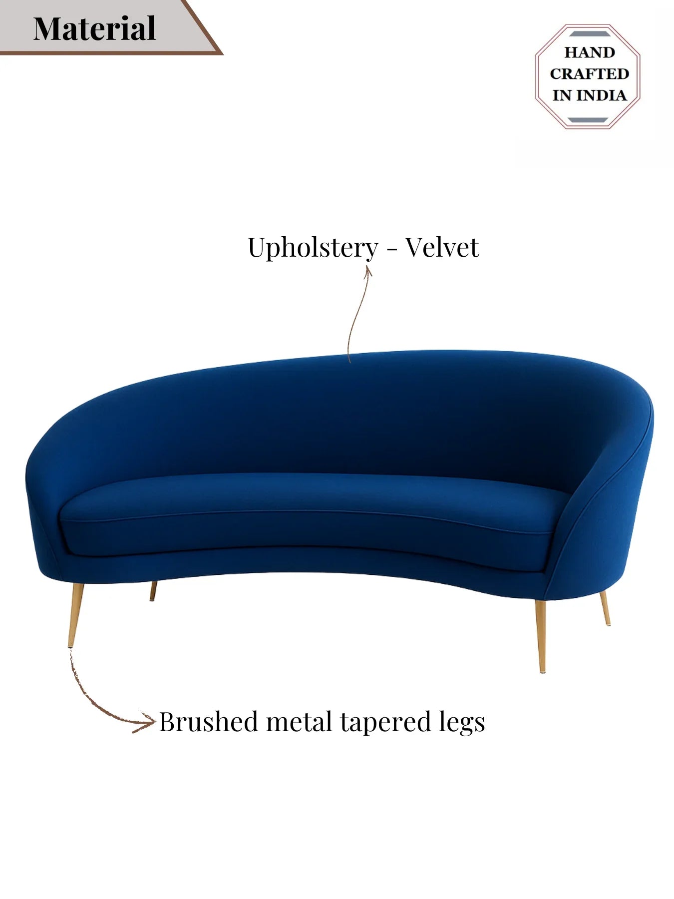 Proctor Upholstered Curved Sofa