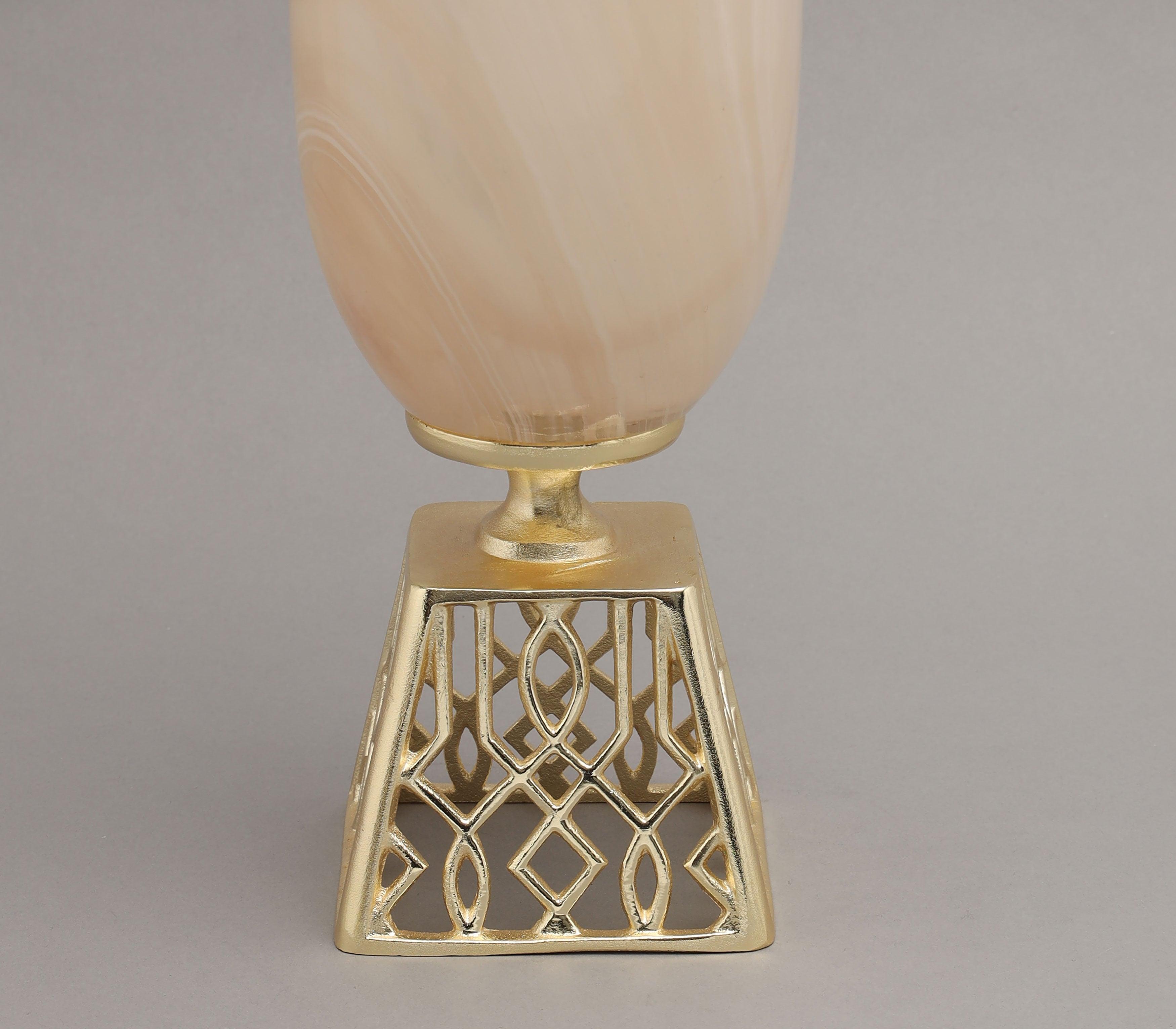 Sahara Jewel Flower Vase | Gold Finished