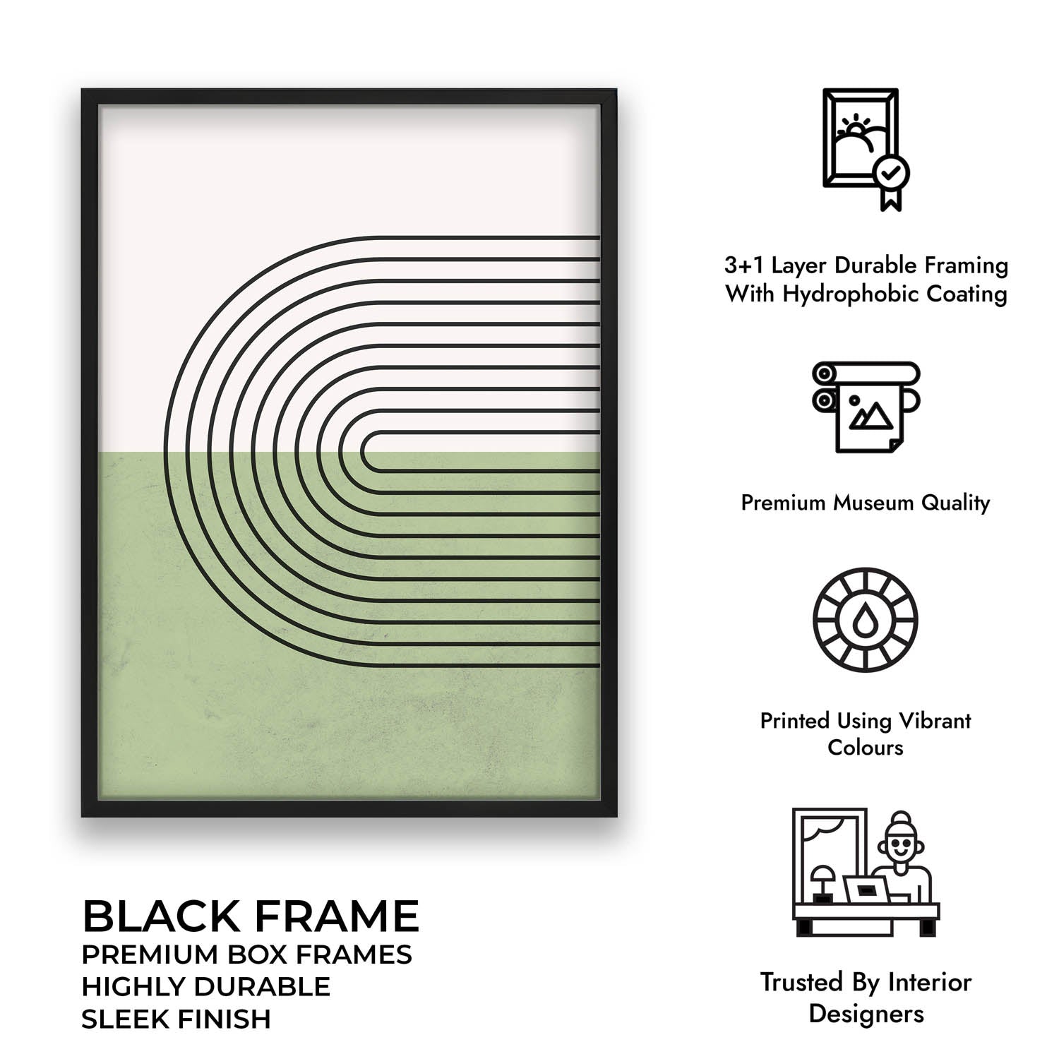 Cerchio Green Wall Painting