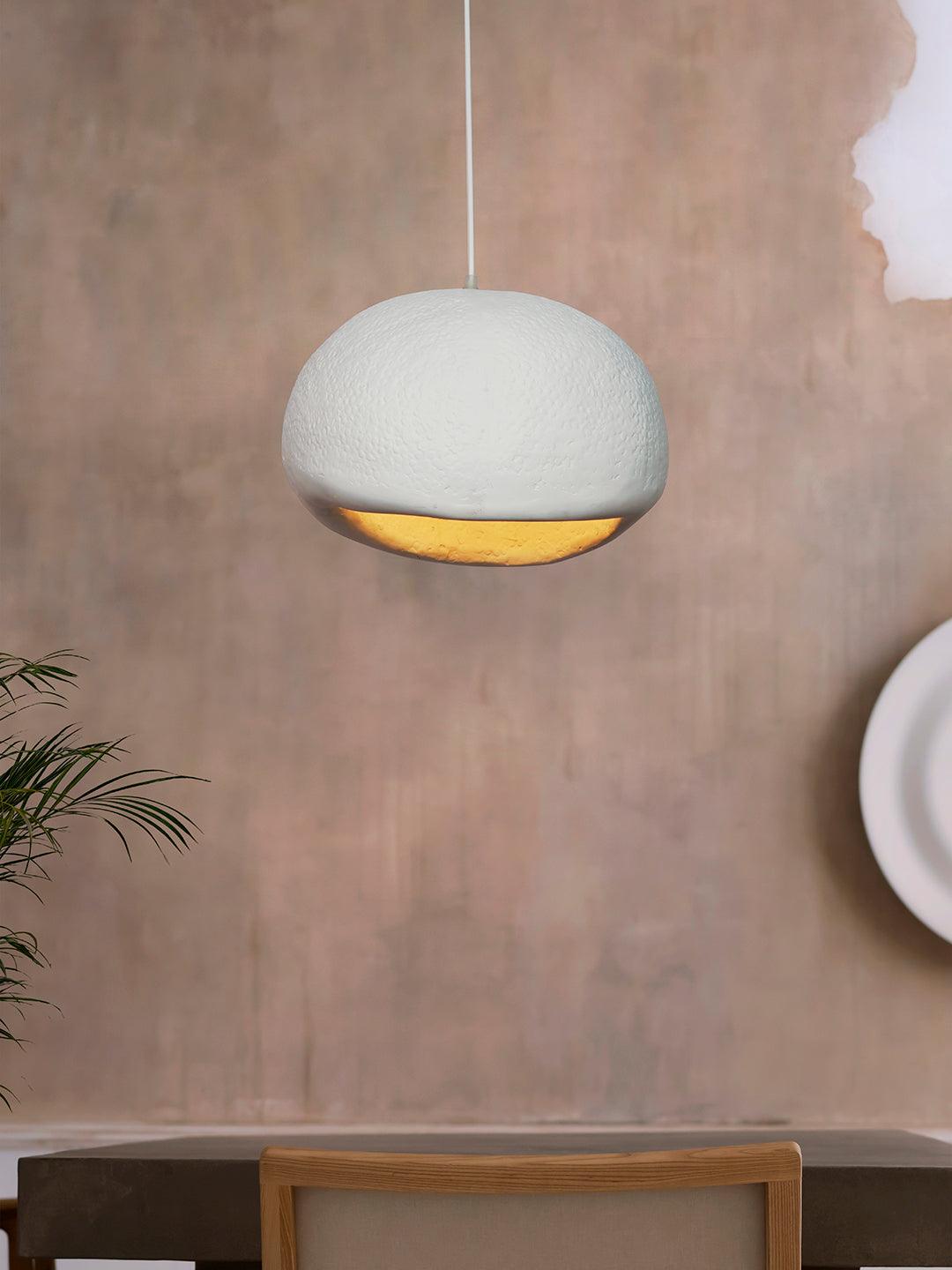 Cloud-Shaped Fiber Glass White Pendant Light