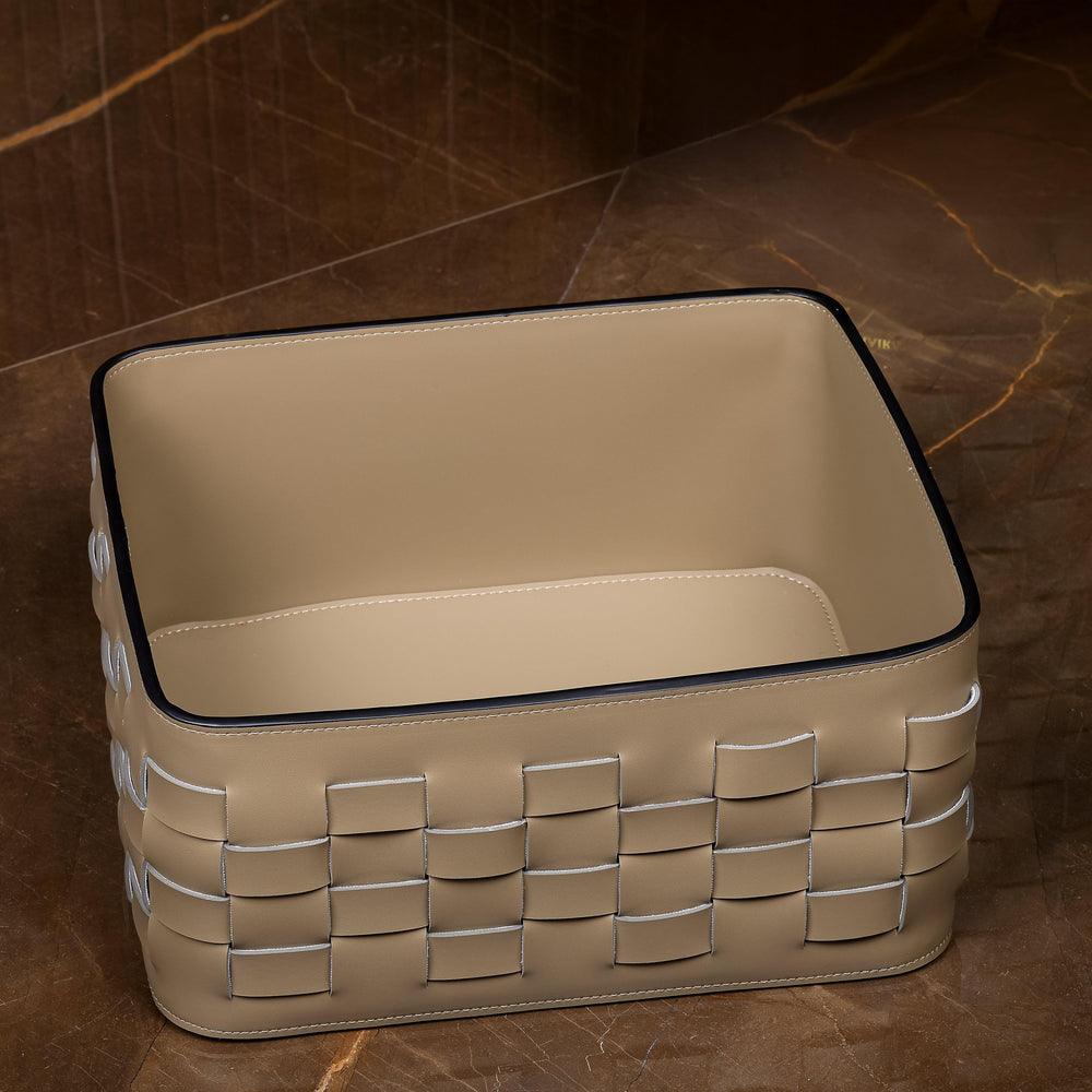 Aubrey Leather Basket