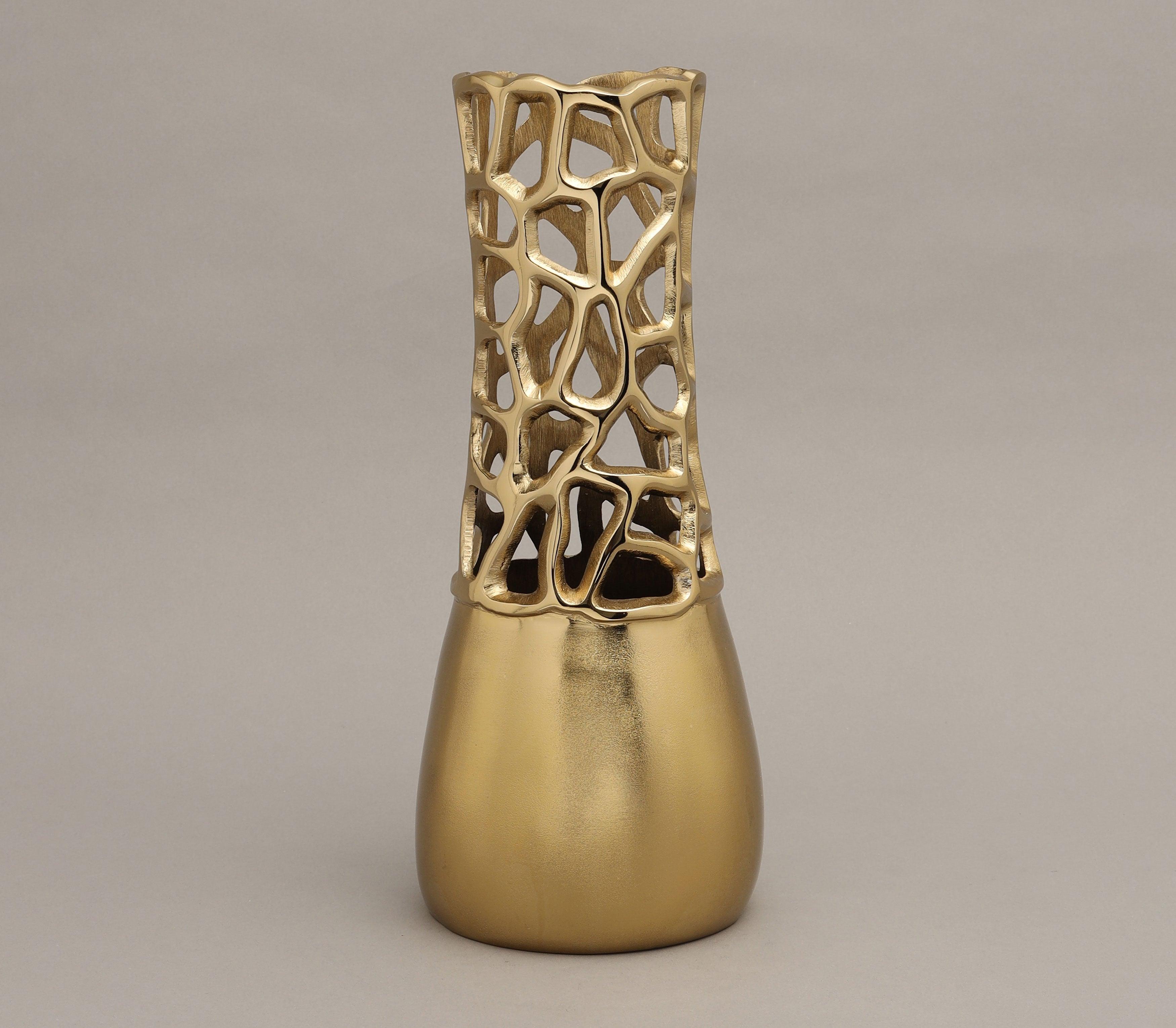 Sierra Mesh Vase | Gold Finished