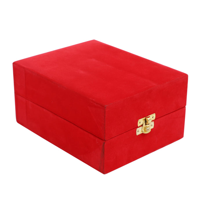 Ganesh Idol with Elegant Red Velvet Packaging