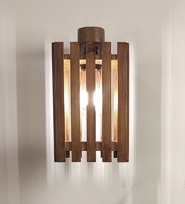 Elegant Brown Wooden Wall Light & Wall Lamp for Bedroom