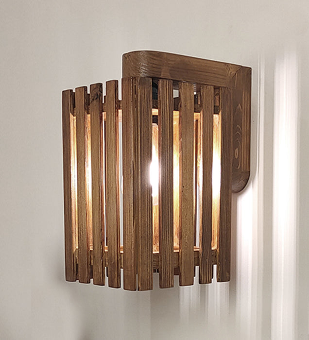 Elegant Brown Wooden Wall Light & Wall Lamp for Bedroom