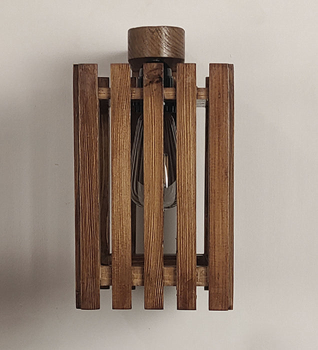 Elegant Brown Wooden Wall Light & Wall Lamp for Bedroom