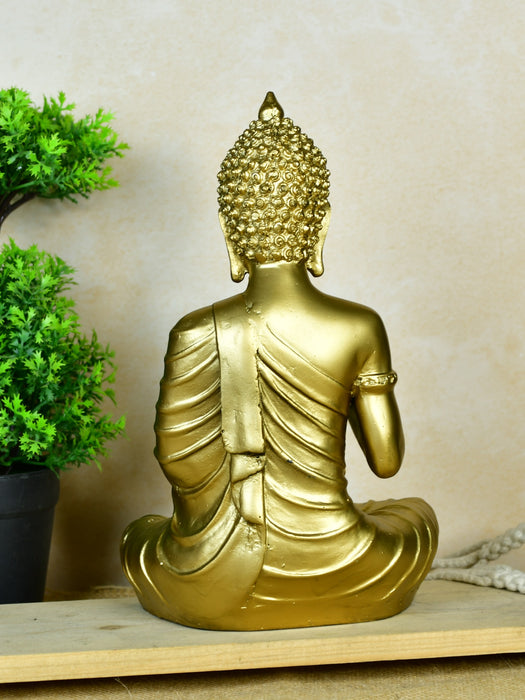 Buddha Figurine with Lotus |  Indian Home Decor - Unique Artisan Craft