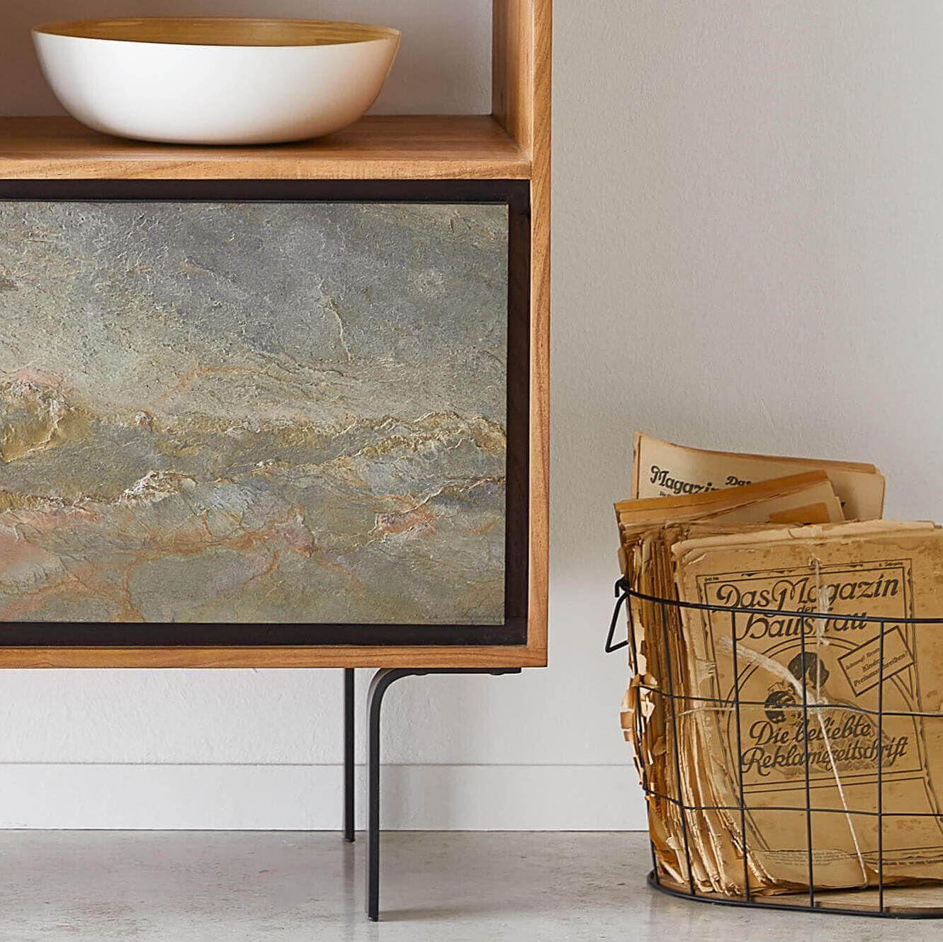 Jarrah Display | Acacia Wood, Iron Legs