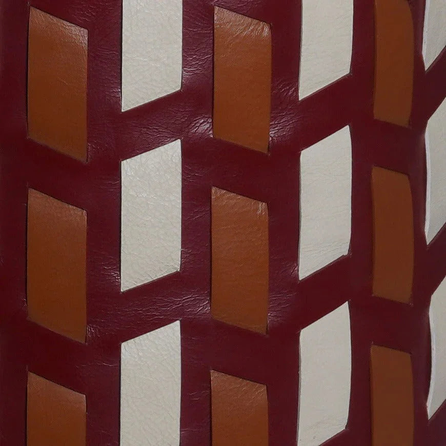 The Tresso Laundry Basket | Maroon, Tan, White