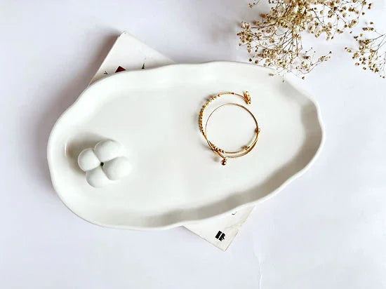 Concrete Irregular Oval Tray