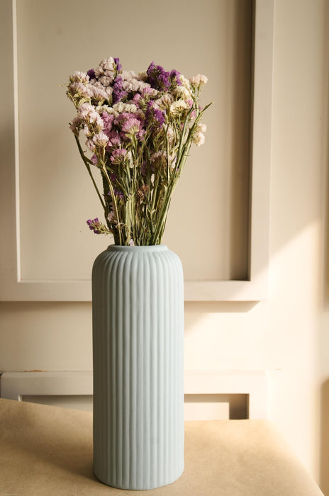 Modern Ribbed Vase Set Of 3