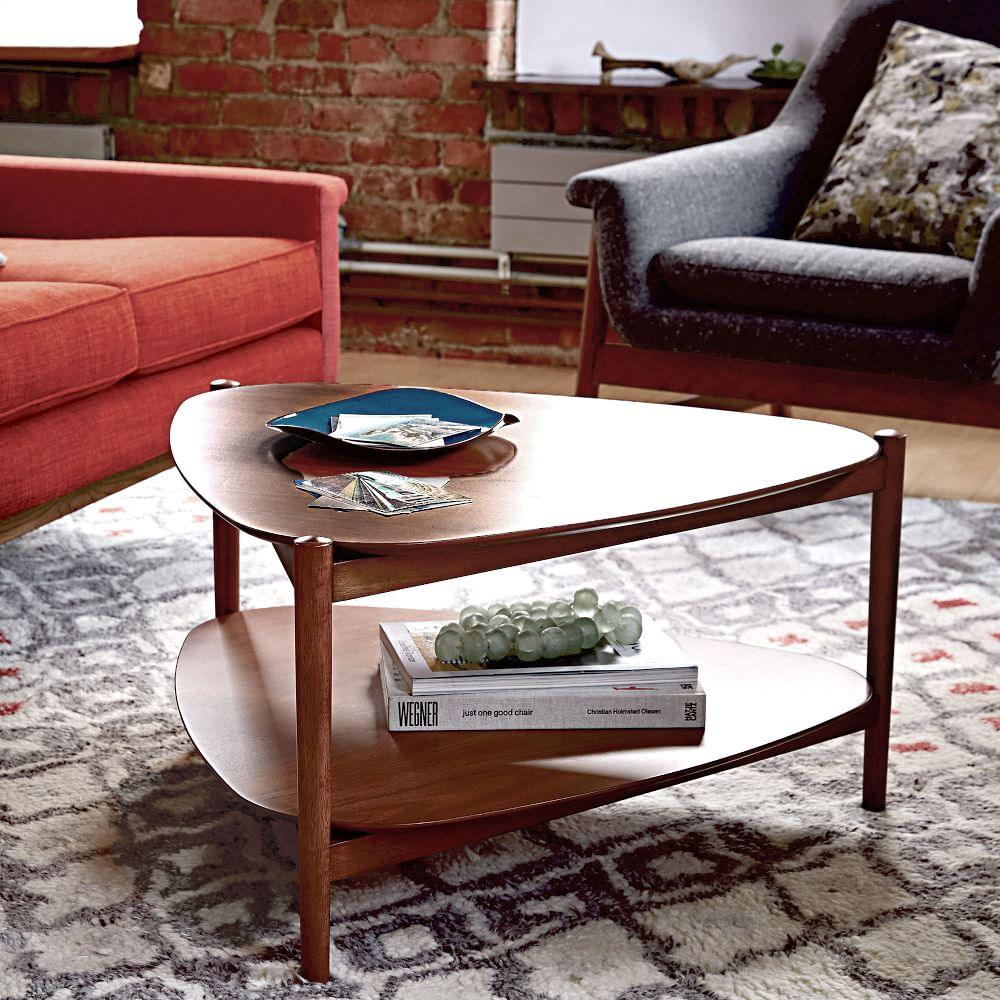 Bella Triod Coffee Table for Living Room | Solid Mango Wood Center Table