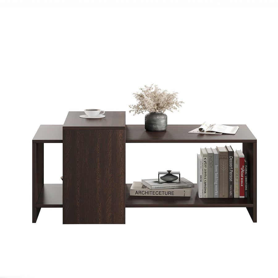 Coffee Table for Living Room with Storage Shelf - Blueten