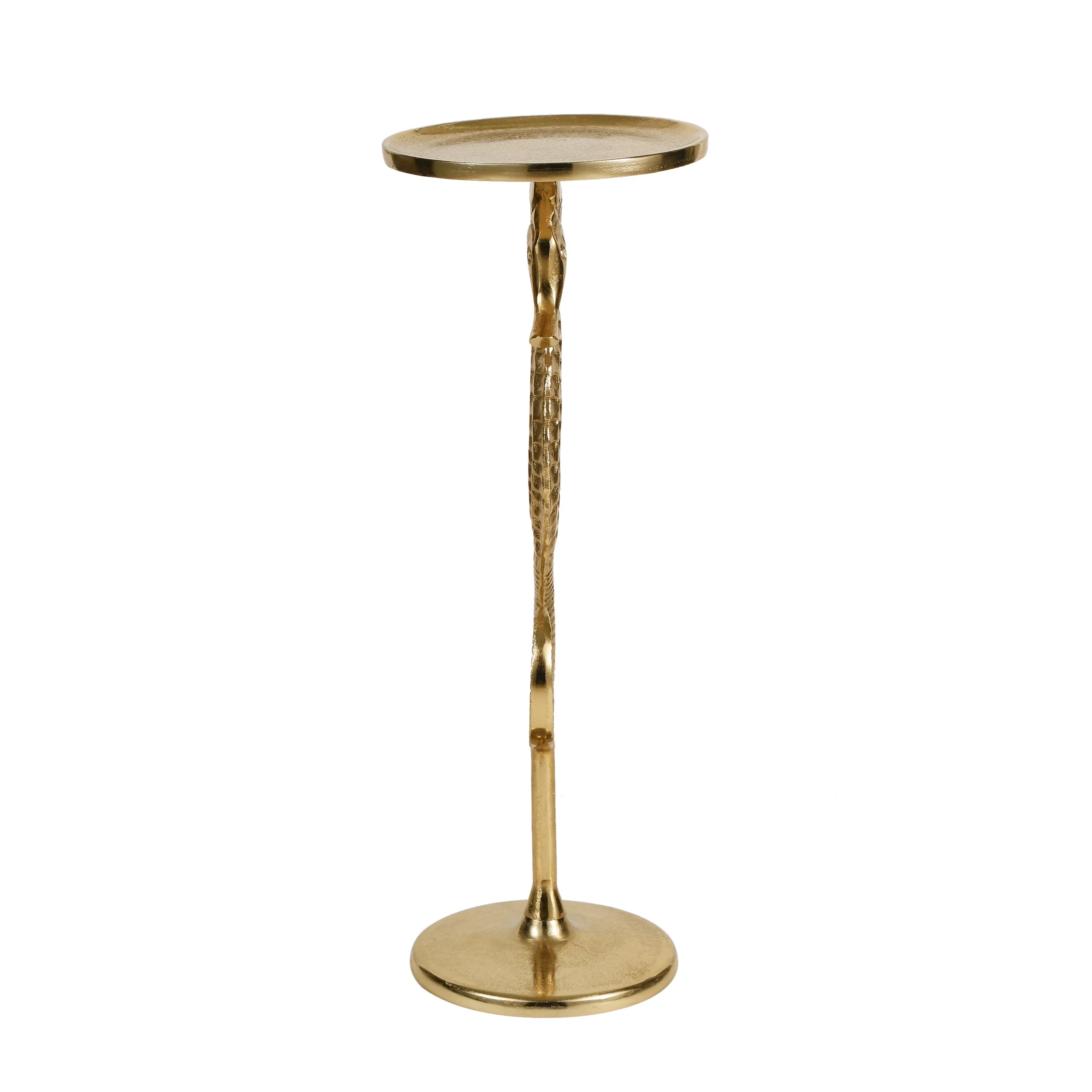 Gold Seahorse Side Table for Living Room | Coastal Theme Corner Table