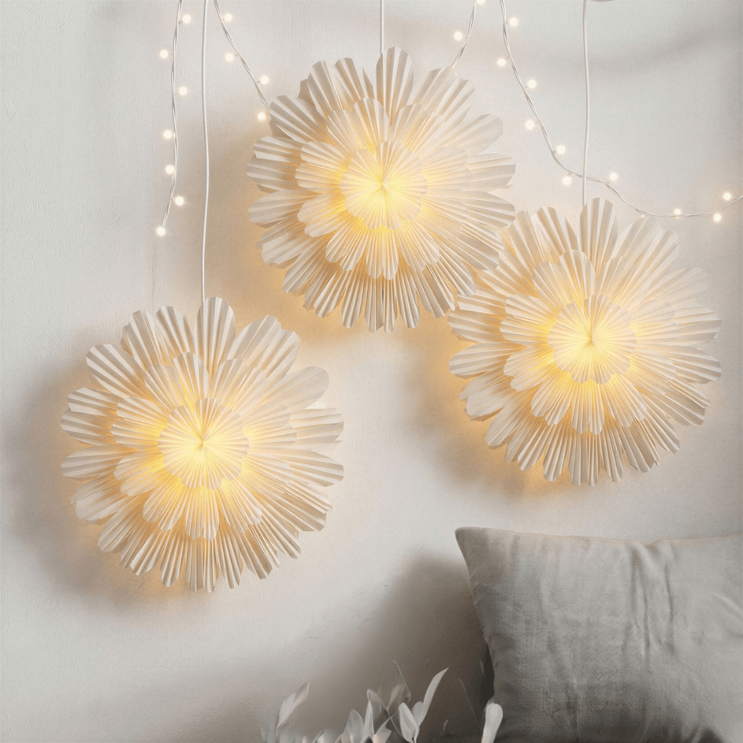 Frill Flower Star- Flower Festive Light- Christmas Decor Hanging