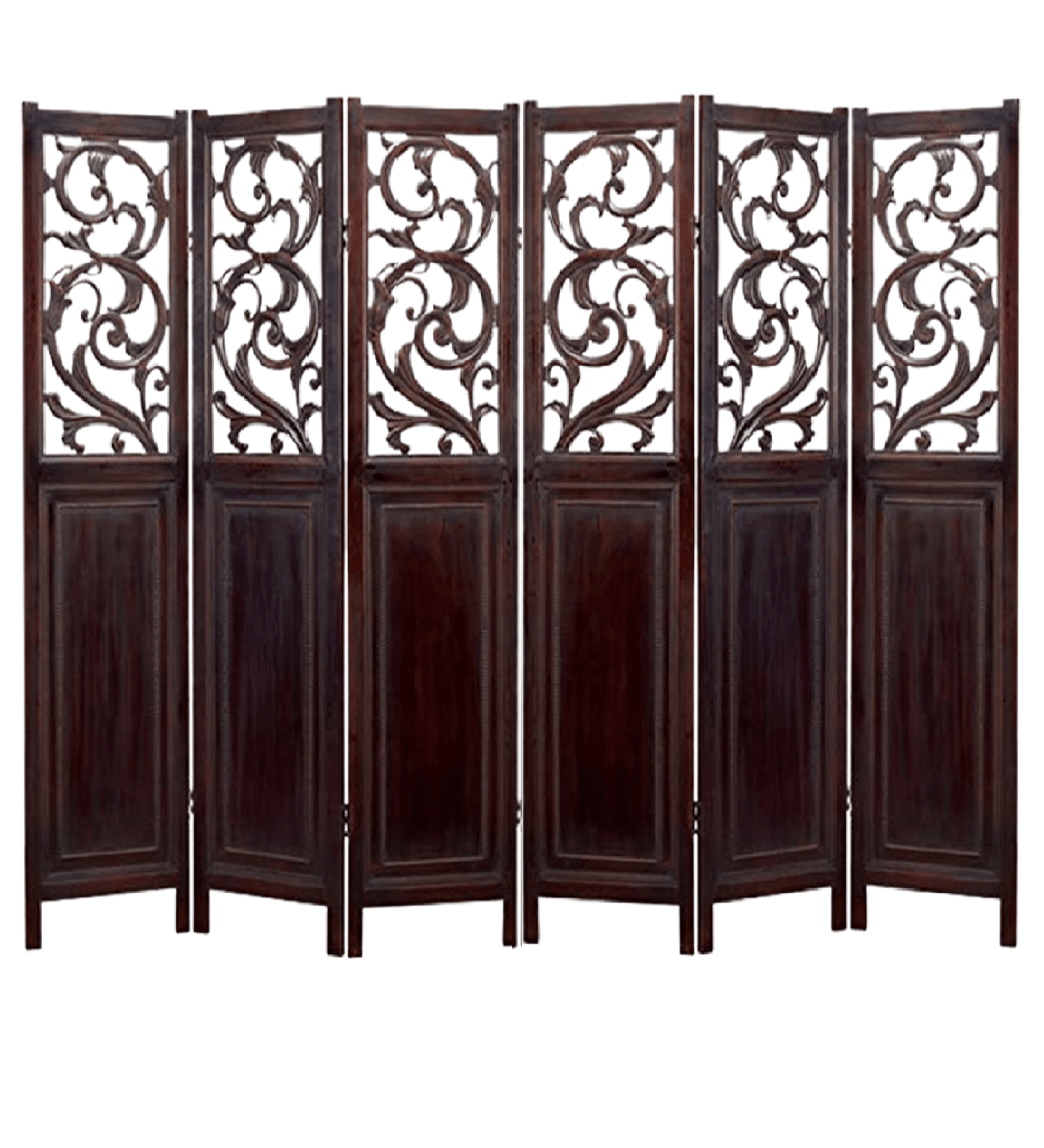 Mango Wood Frame & MDF Jali Folding Room Separator