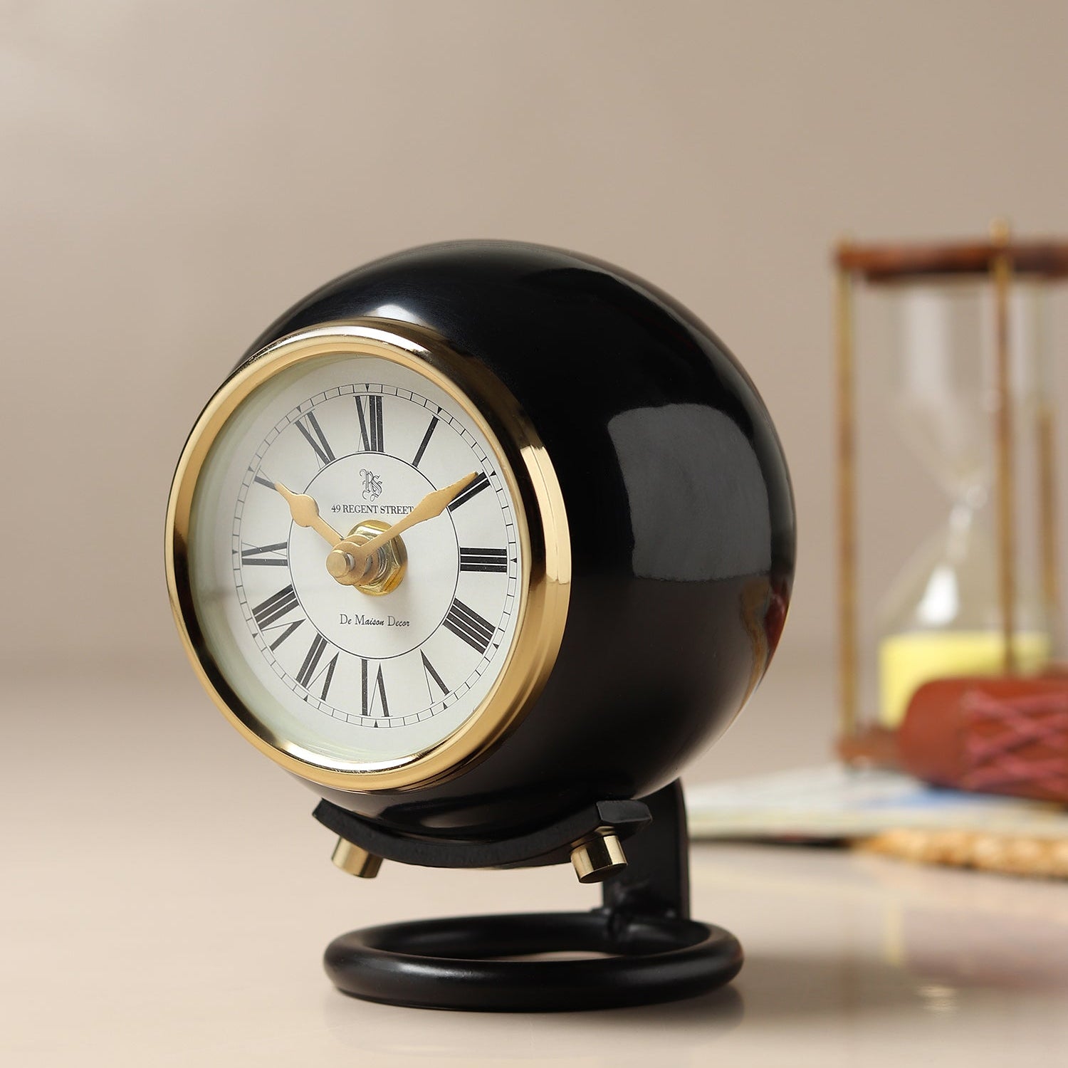 Spheron Desk Clock | Modern Table Clock for Home Décor, Office Desk & Bookshelf Styling