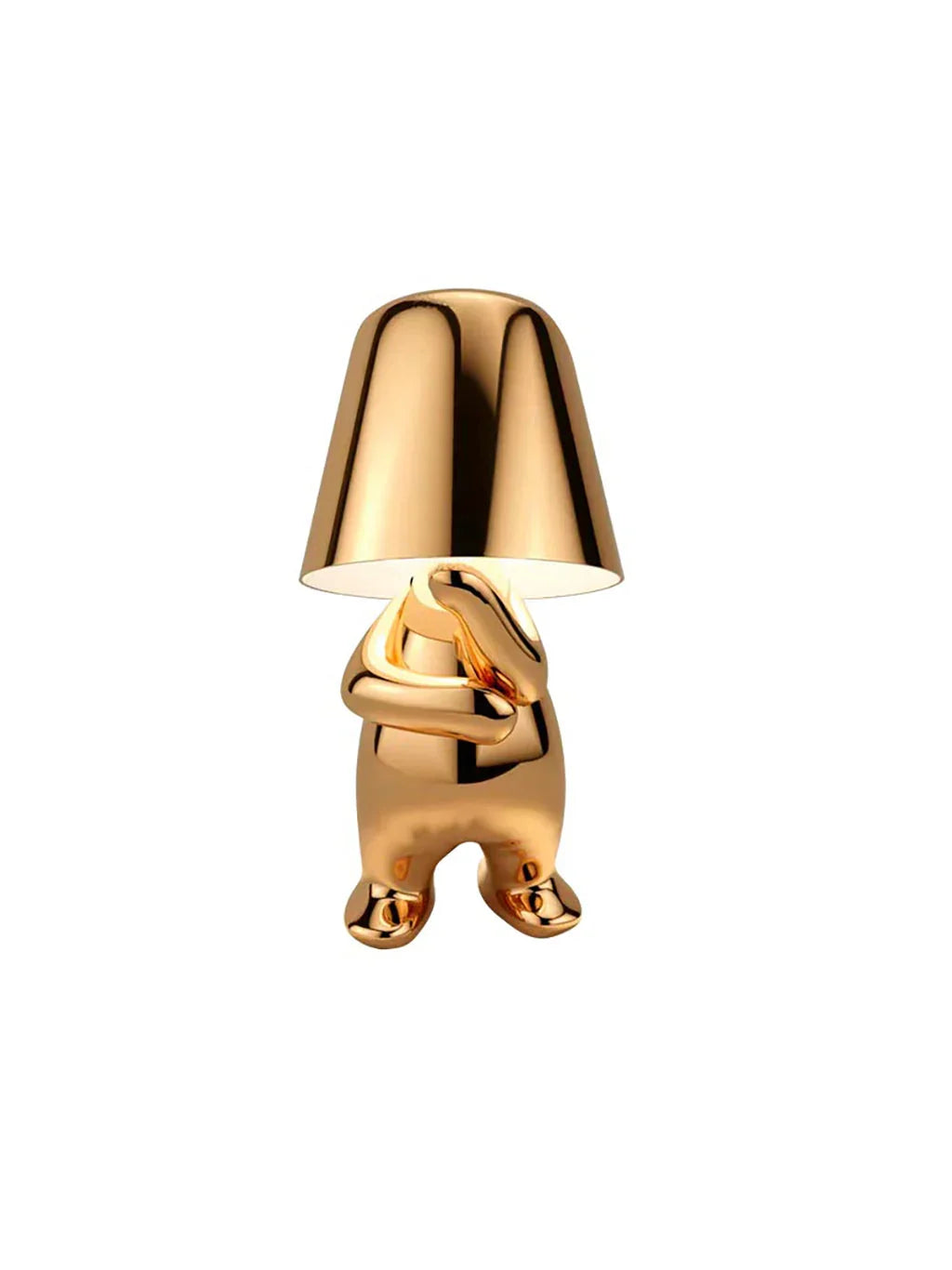 Zoid Cordless Rechargeable LED Table Lamp for Living Room | Gold Resin Mood Light Lamp