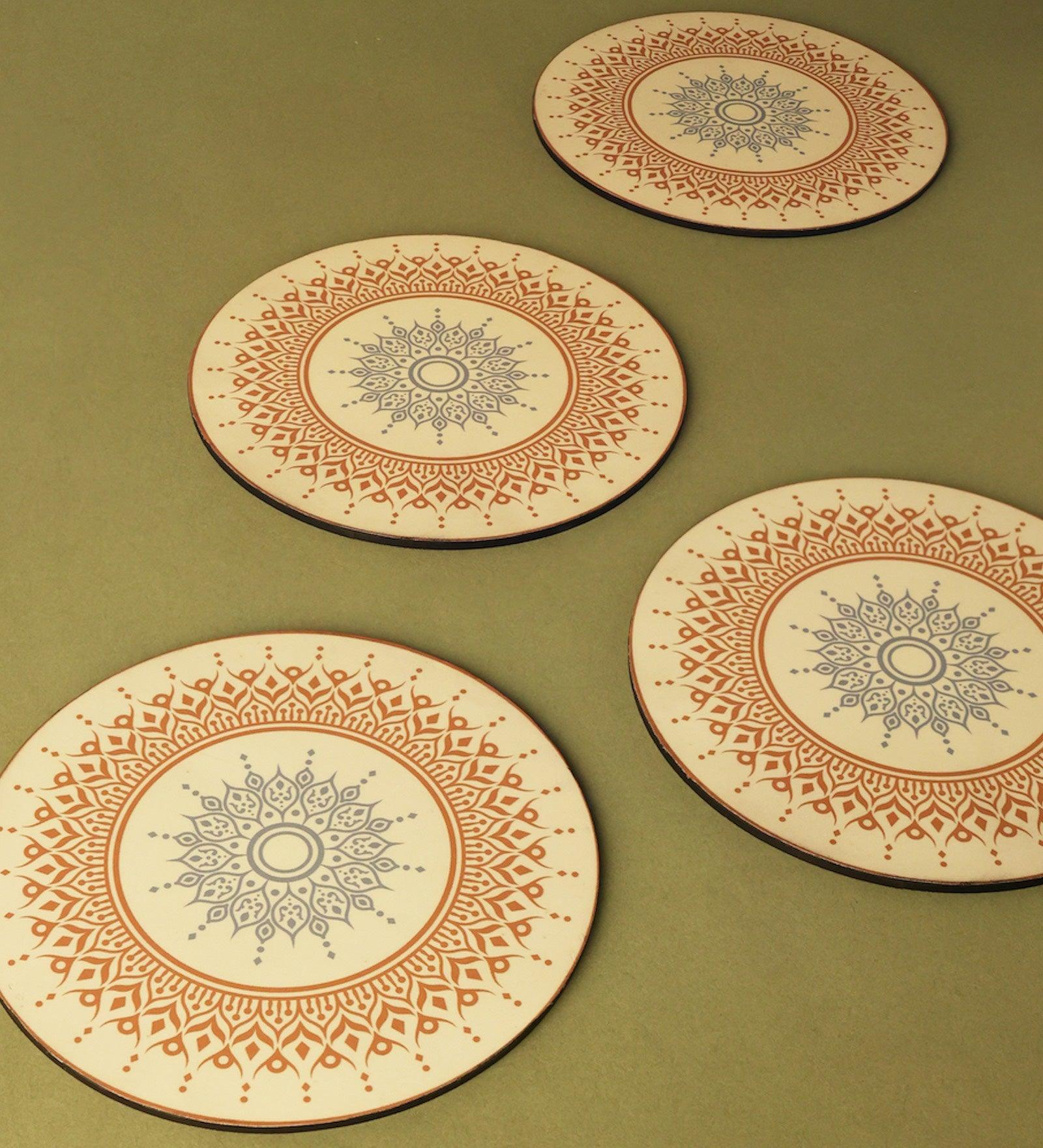 Blue Bloom Big Trivet (Set of 4)