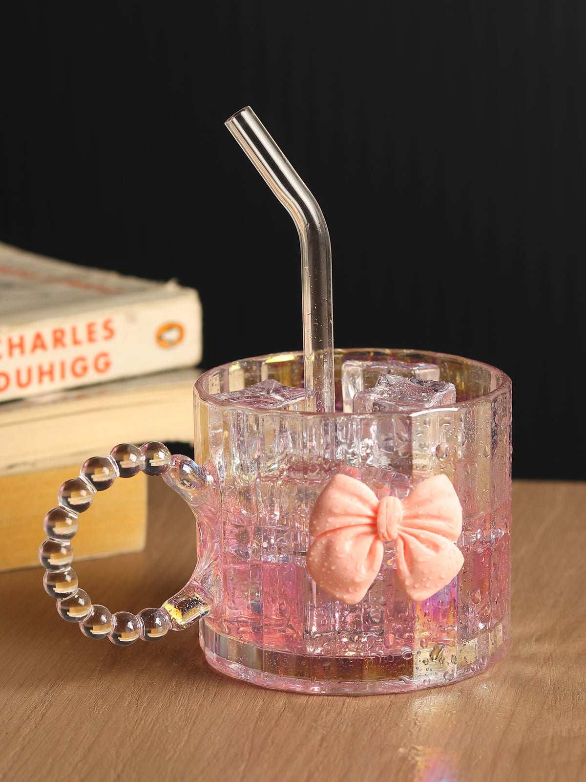 Colette Glass Tumbler Bow